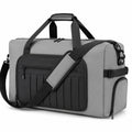 Bolsa de viaje 45 x 25 x 28 cm de poliéster gris y negro con bandolera y bolsillos