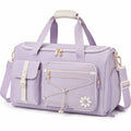 Bolsa de viaje 45 cm de tejido sintético lila con compartimentos y correa ajustable